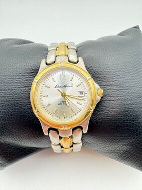 Eddie Bauer Vintage Two Tone Womens Quartz Watch Date New Battery 50m Water Res